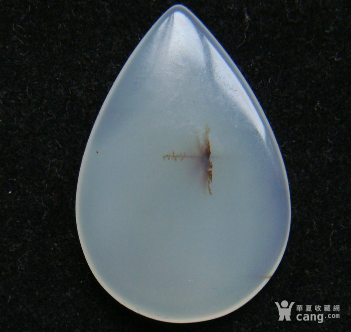 水草玛瑙玉坠3.5x2.4x0.5厘米