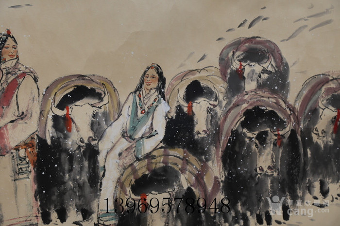 近代画家杜滋龄牦牛画一副