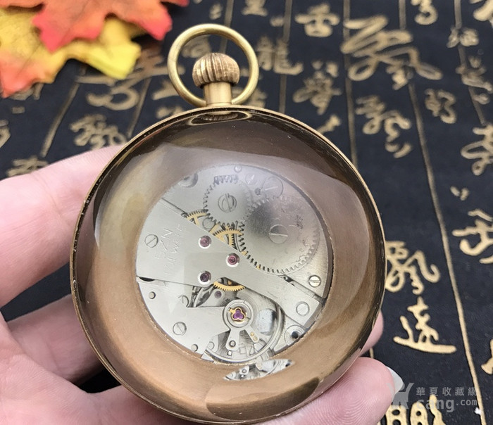 早期老玻璃水晶机械表 欧米茄机械表 收藏品 钟表摆件
