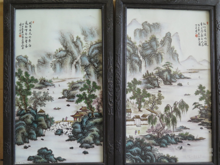 张志汤山水瓷板画