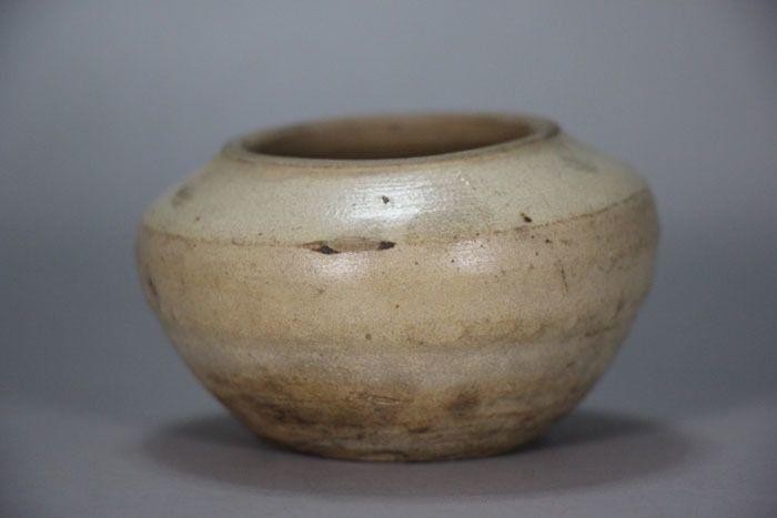 全品明代磁州窑白釉水盂水丞文房器17301