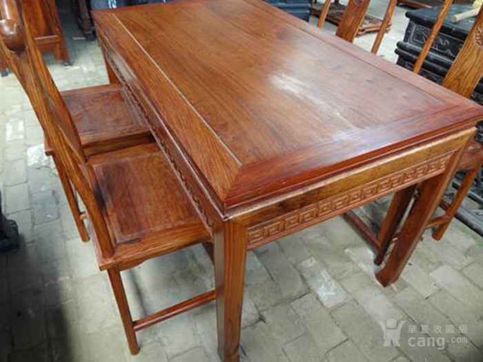 古董家具木器明清家具黄花梨餐桌5件套老桌子红木