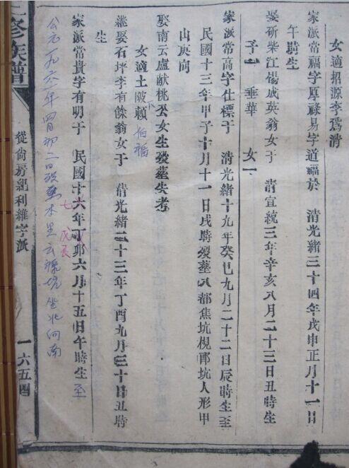 特大!特厚!排印版 平原村背会氏族谱 第八,按孔