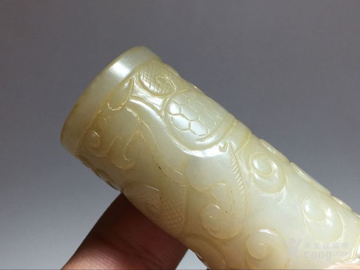和田玉 四方神兽 玉柱 纯手工 雕刻