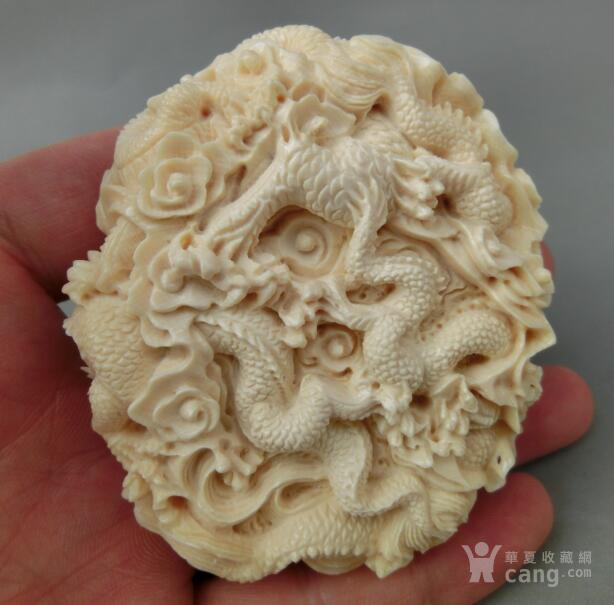 传家之宝 亦大师泣血之作 上古猛犸五龙戏珠牌