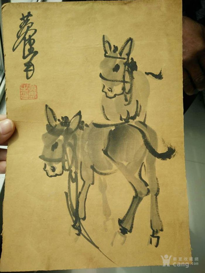 黄胄双驴图