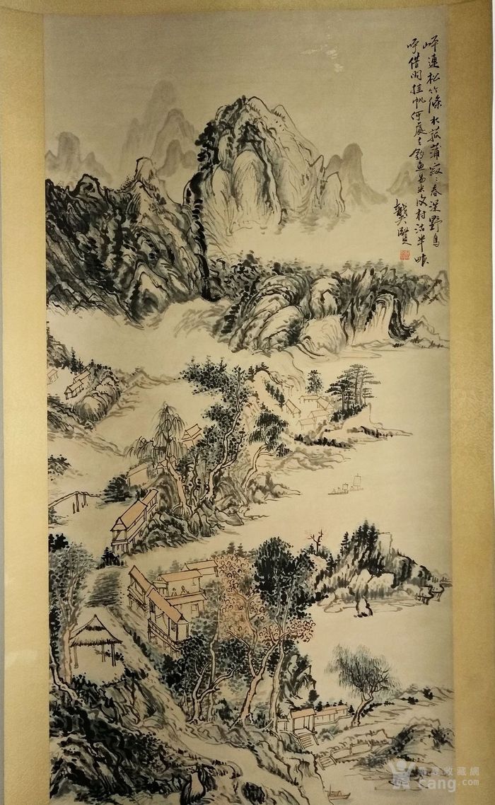 龚贤.山水立轴