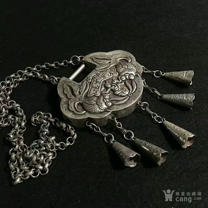连生贵子 长命锁项链