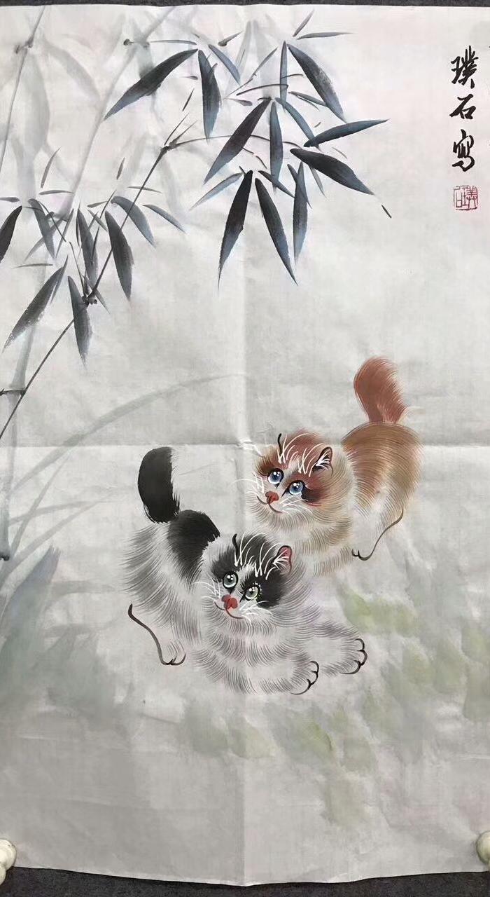 当代猫王璞石老师作品_当代猫王璞石老师作品价格_当代猫王璞石老师作品图片_来自藏友亘古轩_字画_地摊交易_华夏收藏网 cang.com