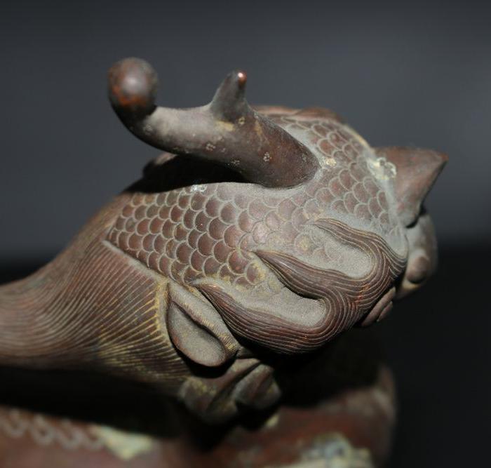 乡下收来民国时期铜独角兽,造型霸气,寓意美好