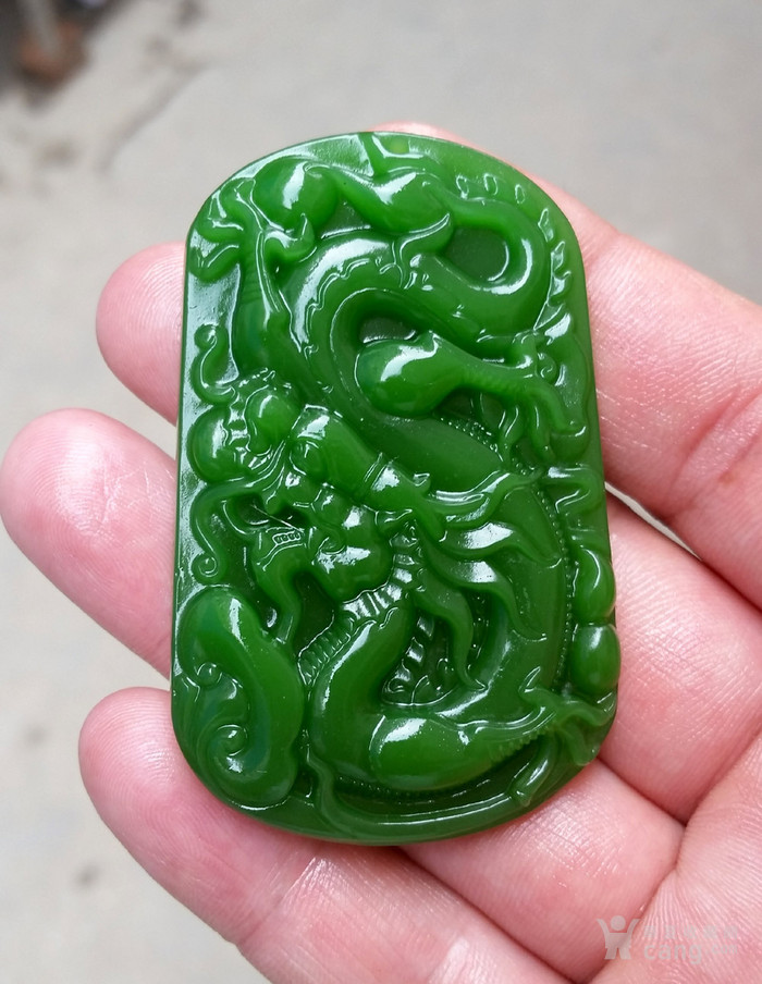 新疆和田玉挂件龙牌 昆仑玉器原石籽料碧玉吊坠