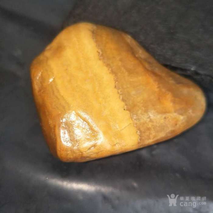 江西赣江水冲黄蜡石黄龙玉原石茶宠奇石小手玩《玛瑙纹肉形石》