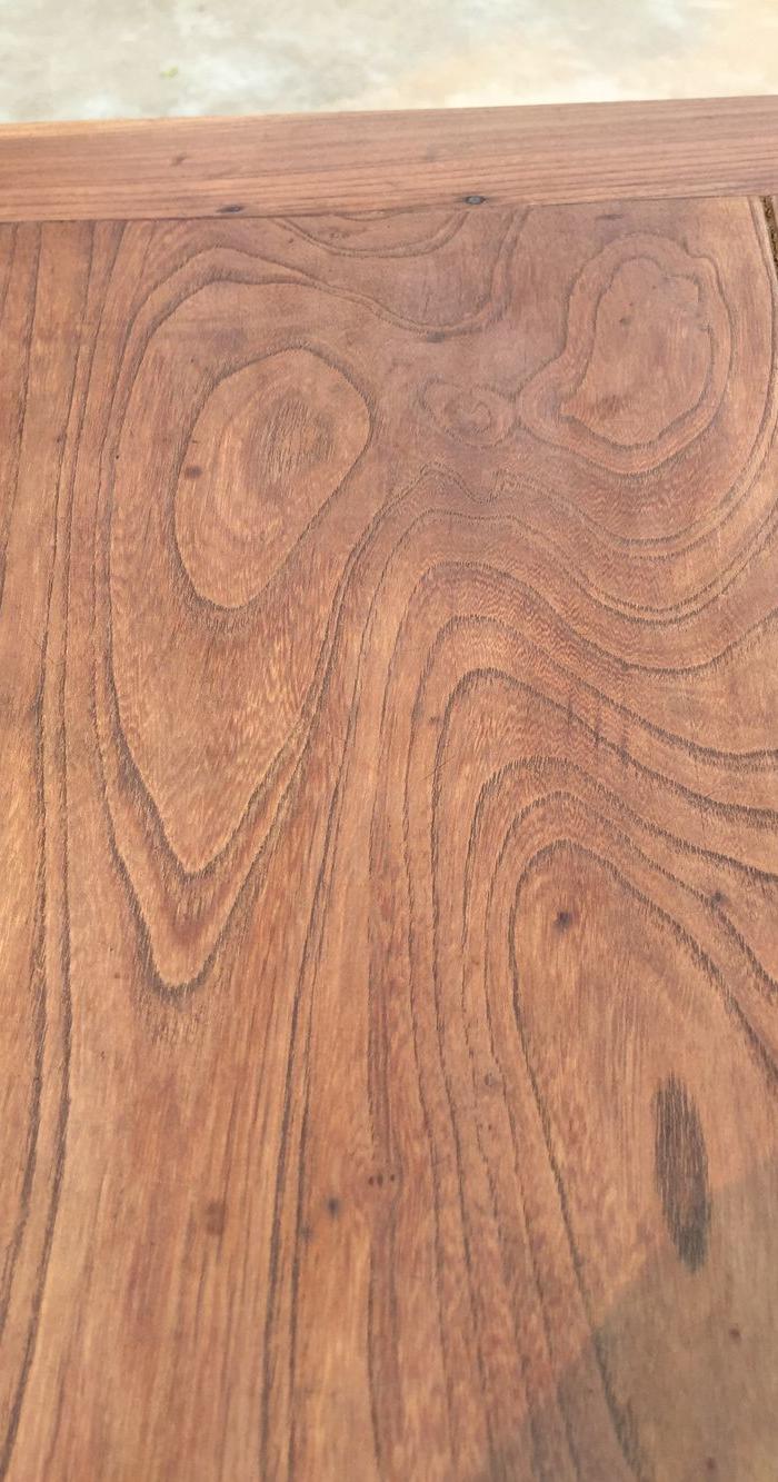 苏作清中期血榉木无束腰矮老书房桌。_苏作清