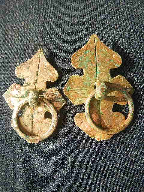 一对战汉漆器鎏金辅首衔环_一对战汉漆器鎏金