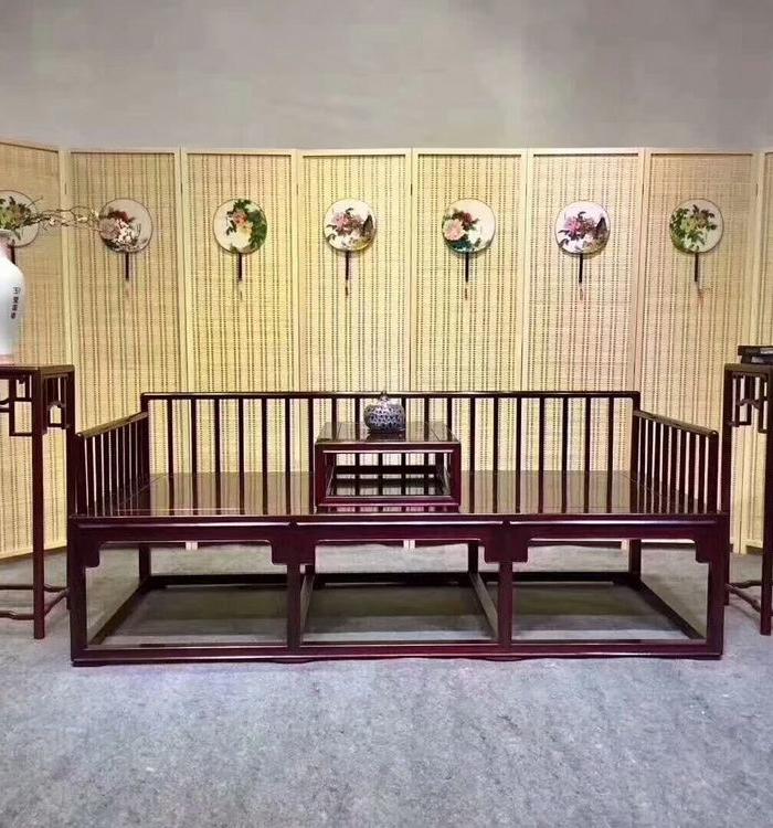 :赞比亚血檀 精品榫卯原木细磨 红木实木家具。