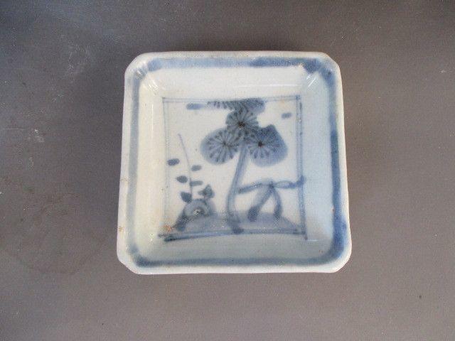 明天启青花岁寒三友窝足盘_明天启青花岁寒三