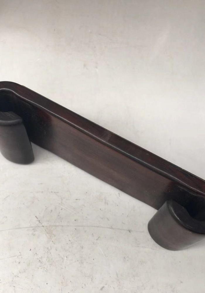 檀木镶铜墨床 疏影横斜水清浅,暗香浮动月黄昏