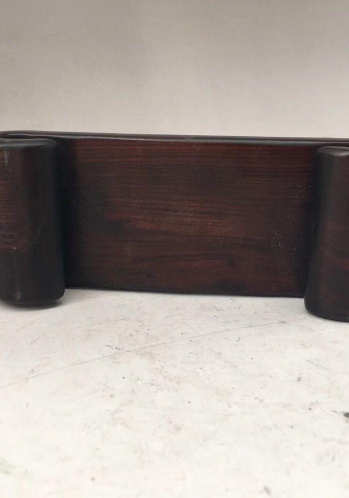 檀木镶铜墨床 疏影横斜水清浅,暗香浮动月黄昏