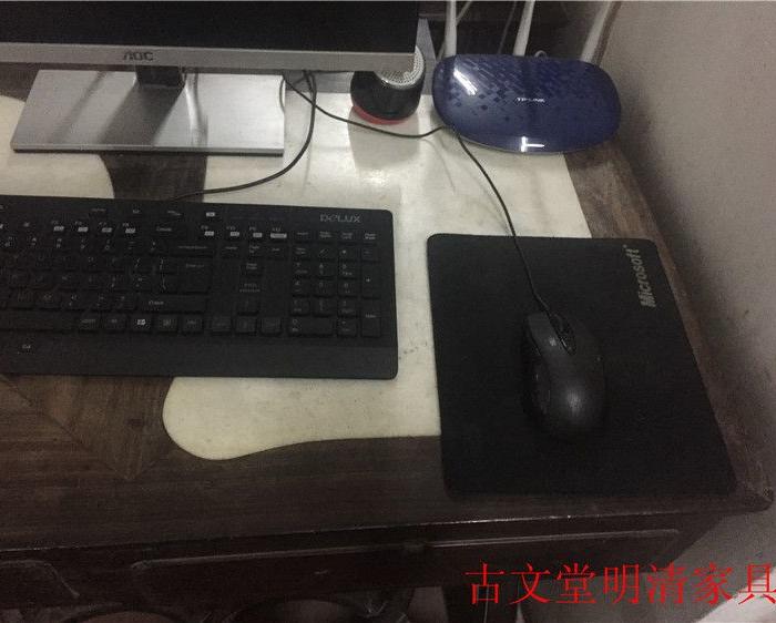 古文堂老酸枝木脚踏金钱书桌_古文堂老酸枝木