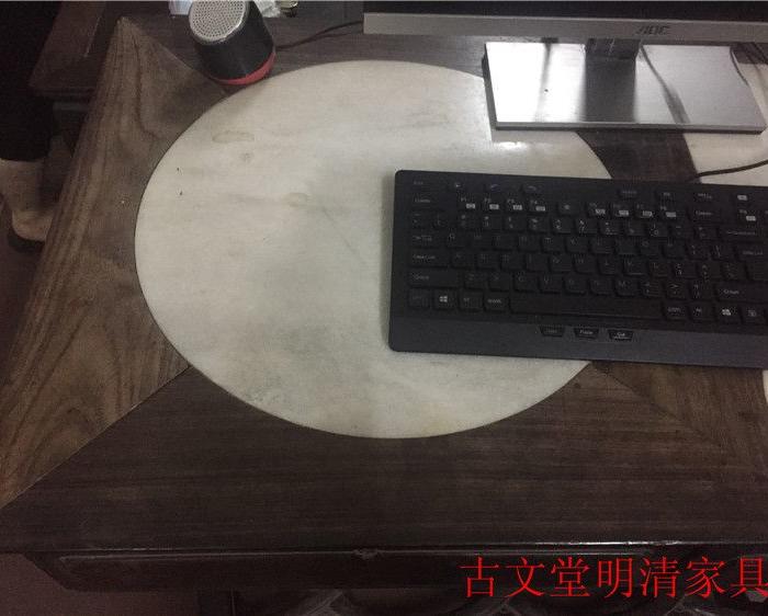 古文堂老酸枝木脚踏金钱书桌_古文堂老酸枝木