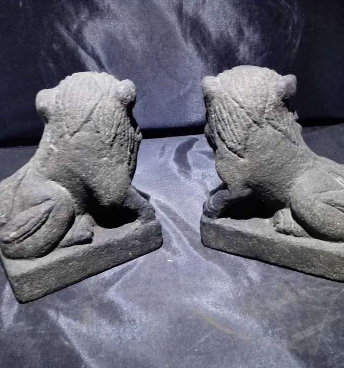 2126 民国案头青石狮一对_2126 民国案头青石