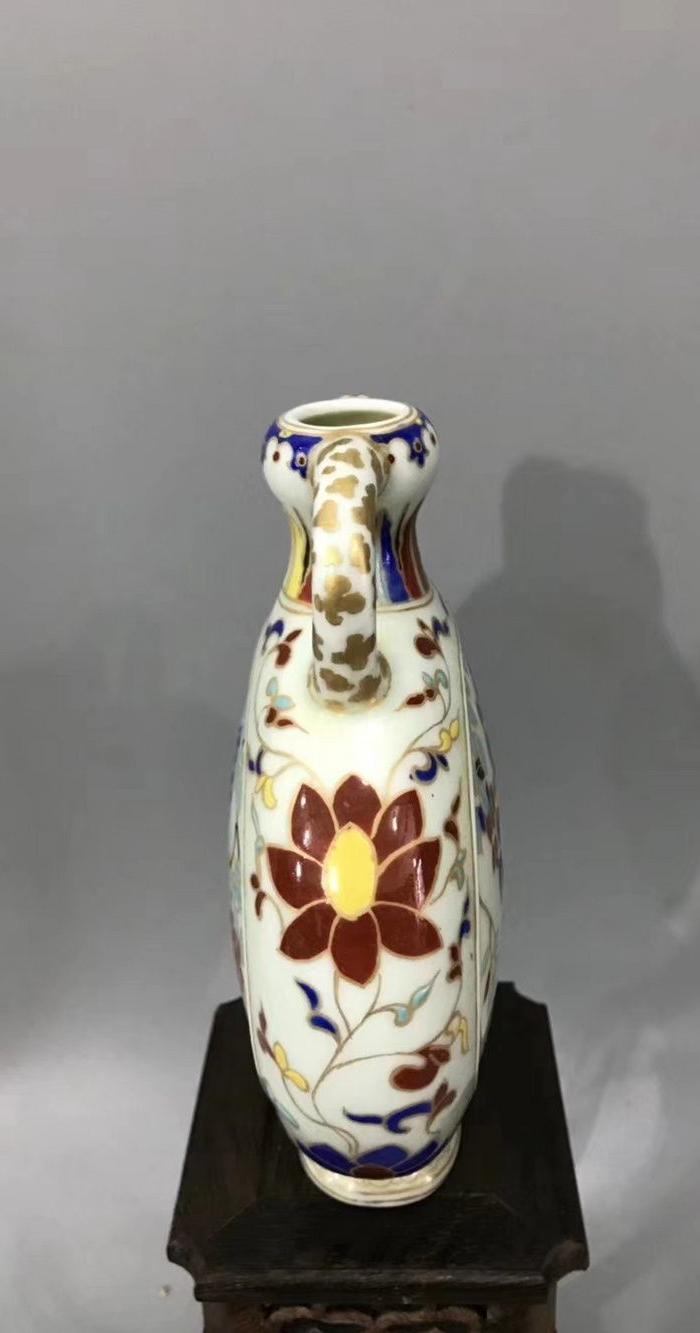 粉彩花夲抱月瓶_粉彩花夲抱月瓶价格_粉彩花