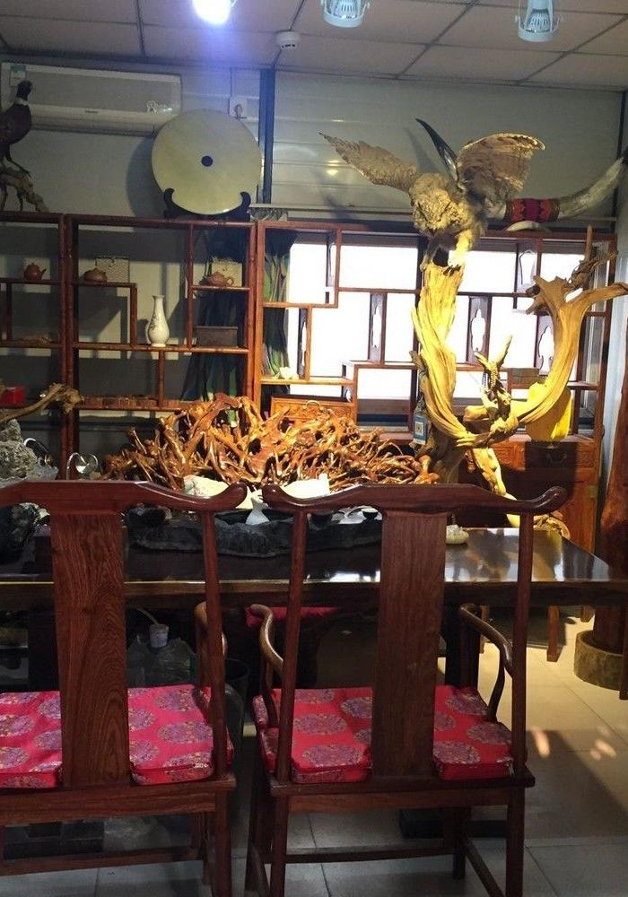 北京现货精品满牛纹血檀风水柱