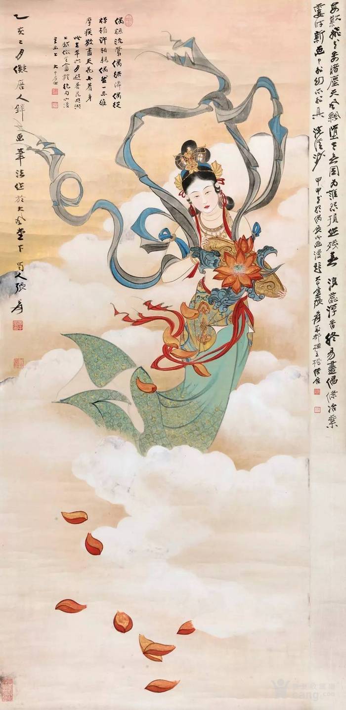 1733张大千天女散花