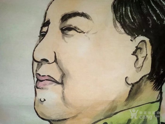 保证纯手工绘画现代人物画国画文革*主席伟人画像,大尺寸