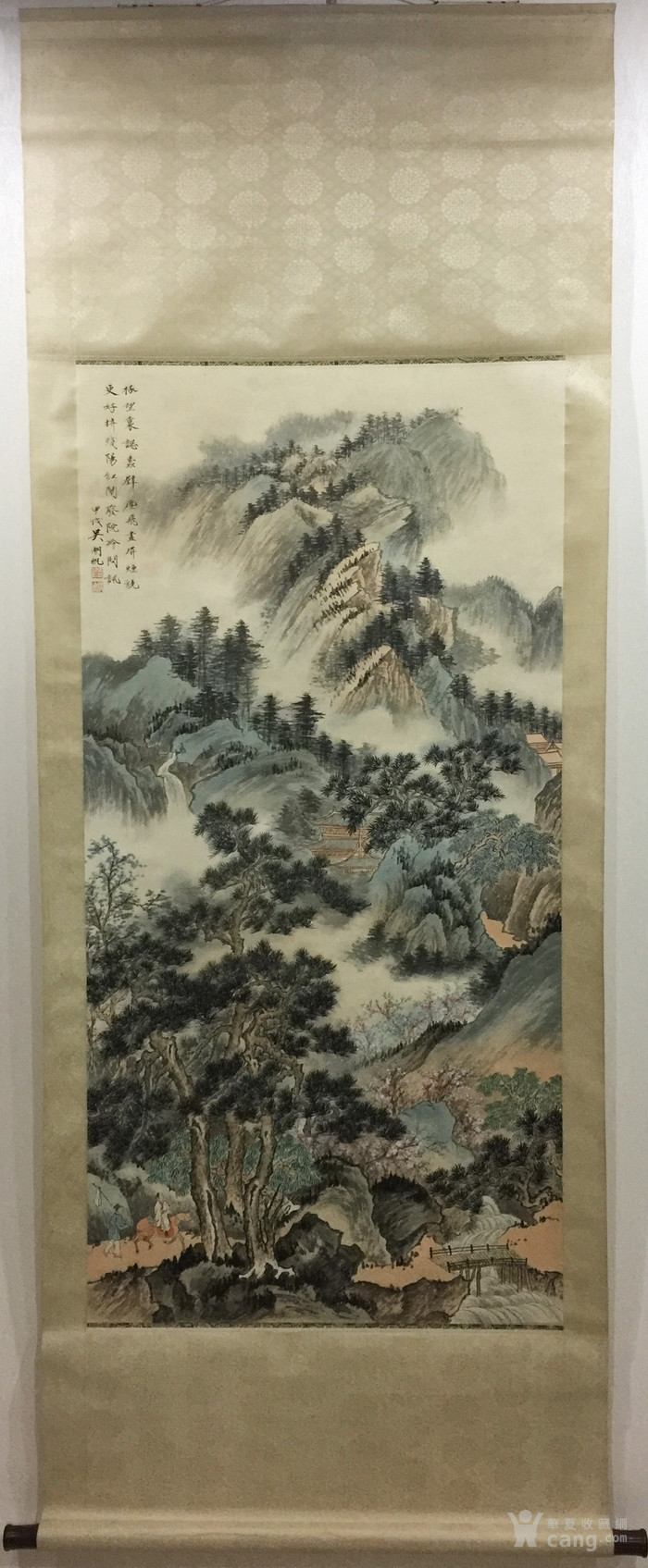 吴湖帆青绿山水