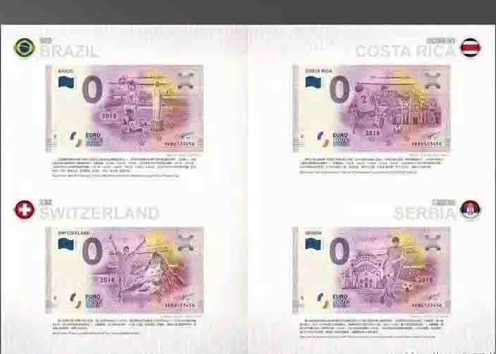 2018欧盟0欧元纪念钞32张 世界杯的热度不弱