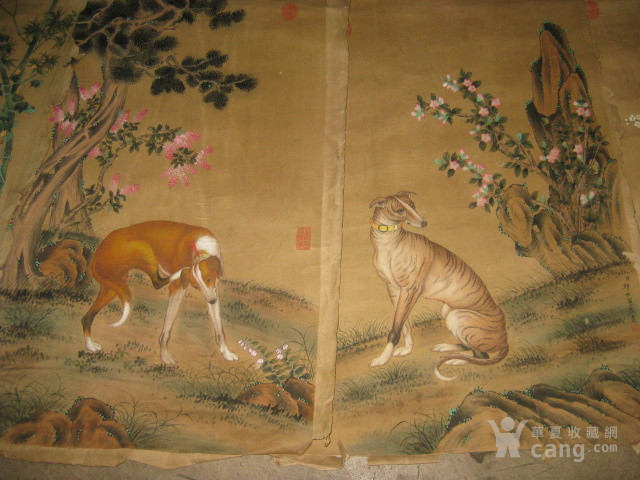 郎世宁绢本 犬画_郎世宁绢本 犬画价格_郎世宁绢本 犬