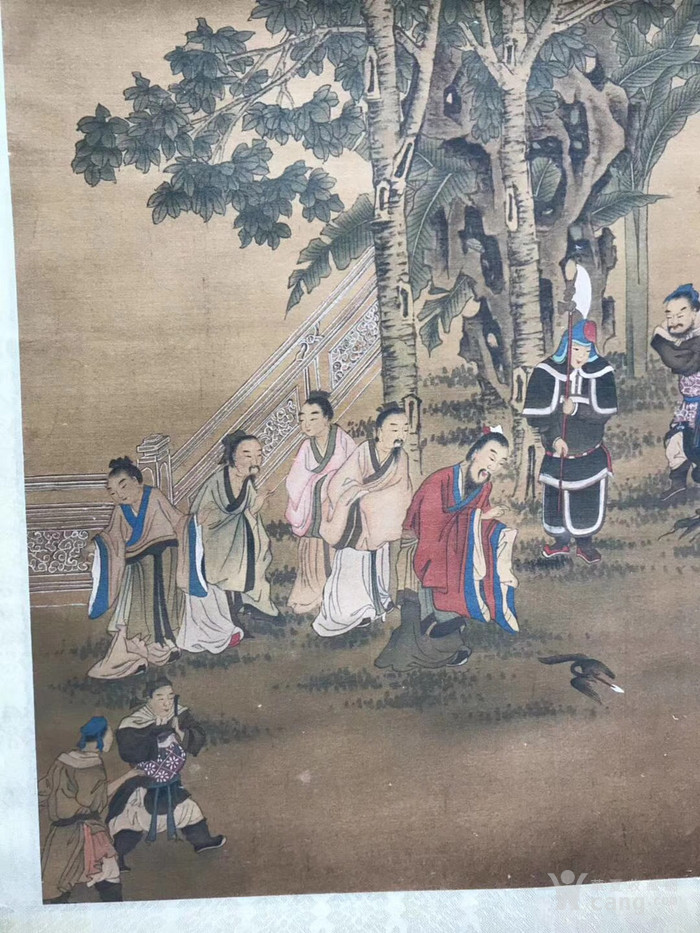 清代宫廷画家焦秉贞大师绢本人物故事画一副