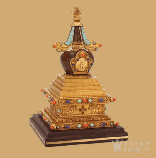 金银器金丝编织老金佛塔佛前供器舍利子塔
