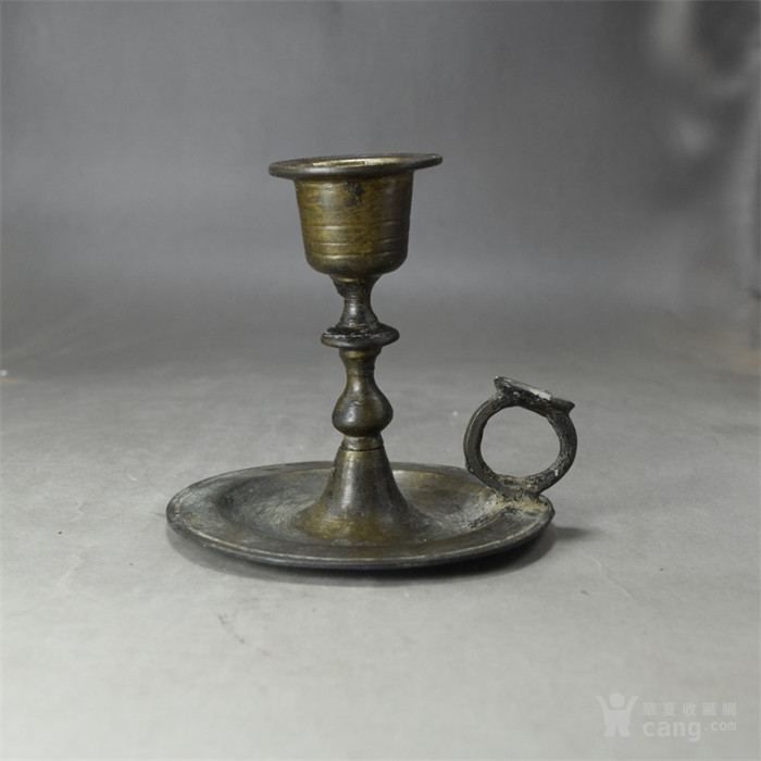 清代铜器黄铜民俗包老古董古玩烛台