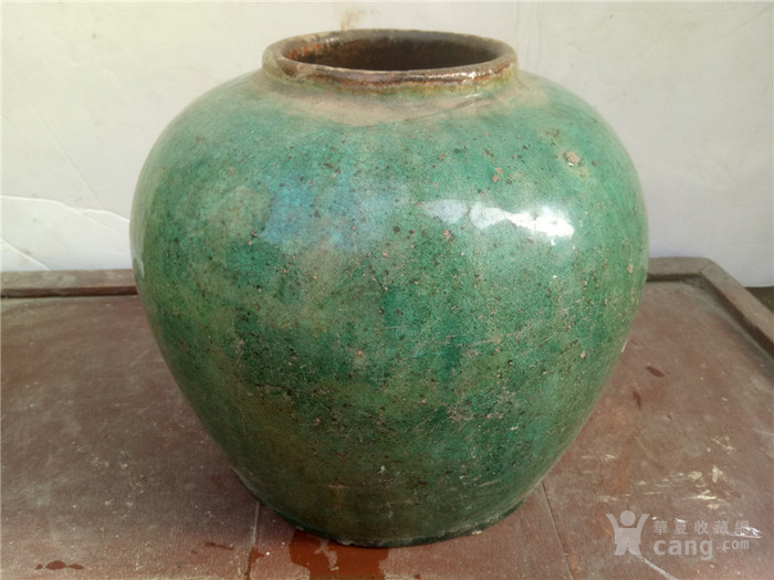 老绿釉陶罐