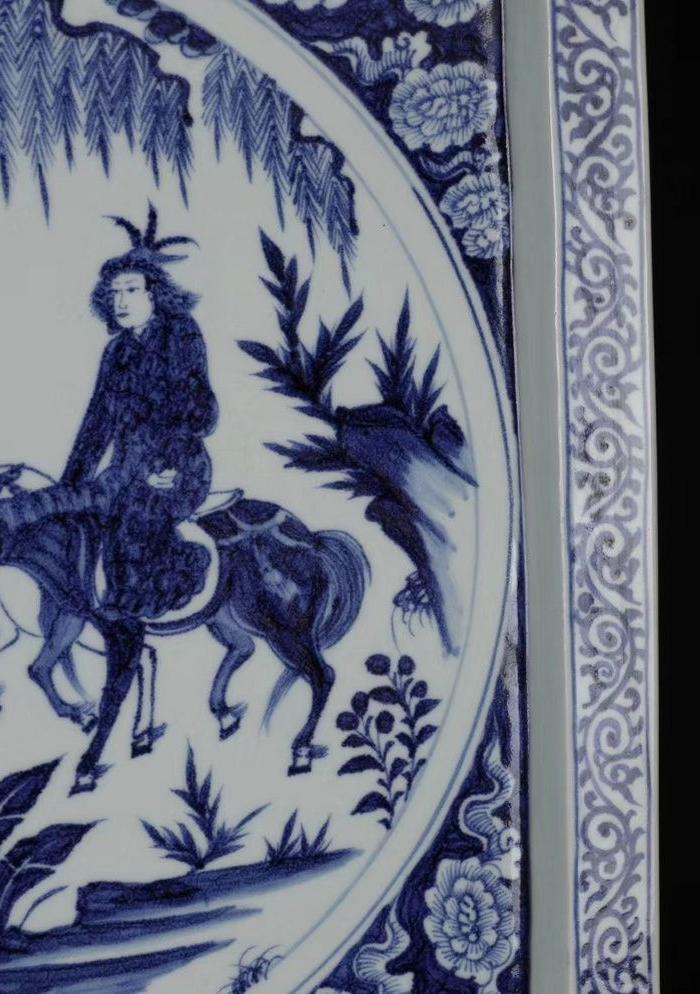 昭君出塞四方盘 宽43厘米