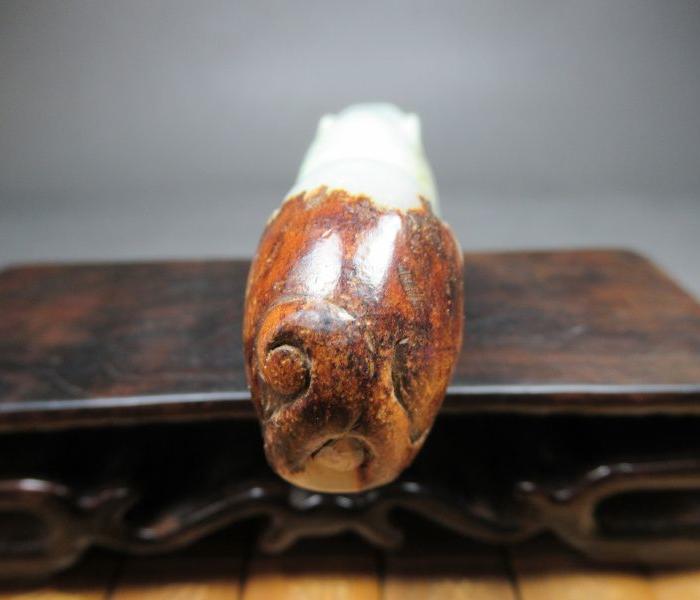 乡下收来的和田玉土沁长寿富贵AA2315玉器古