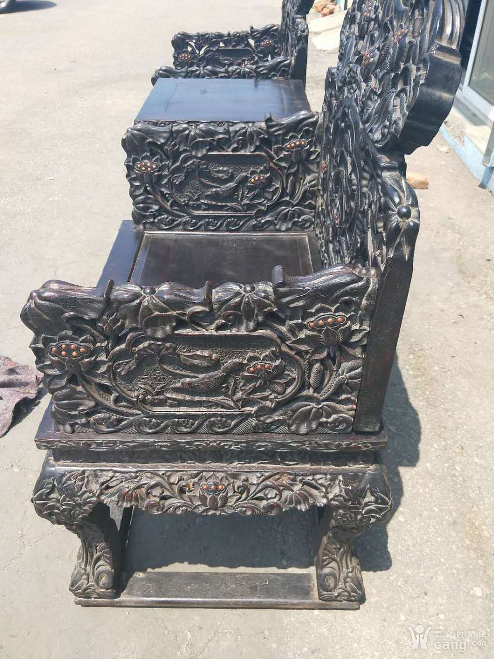 清代小叶紫檀太师椅