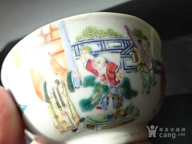 道光粉彩瓷器人物碗