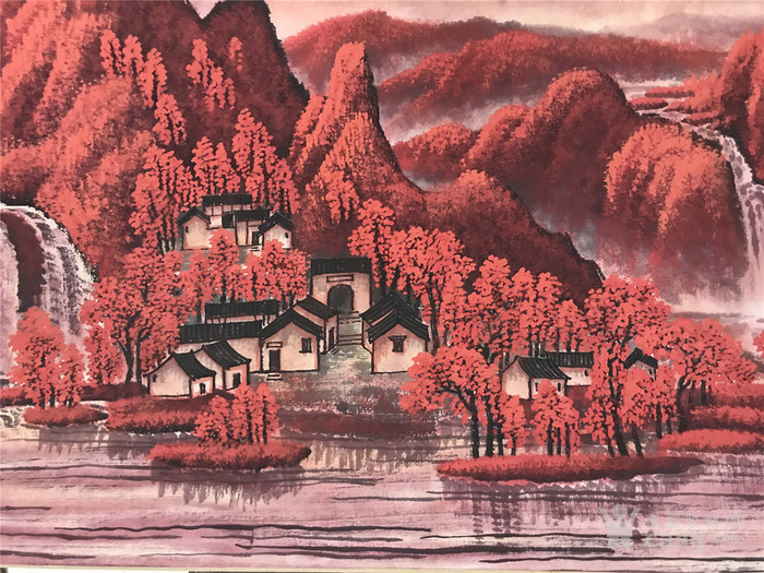 李可染万山红遍精品手卷