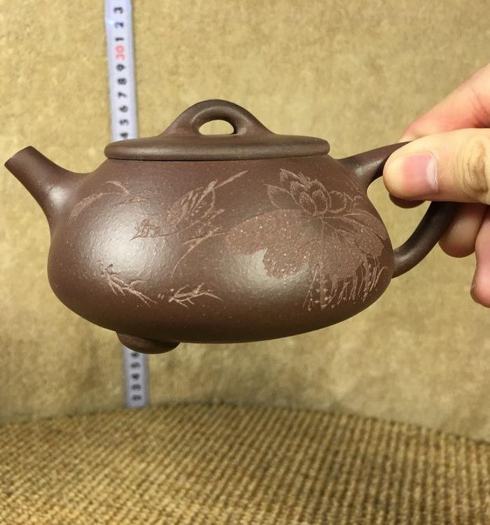 紫砂壶约200cc,完整,