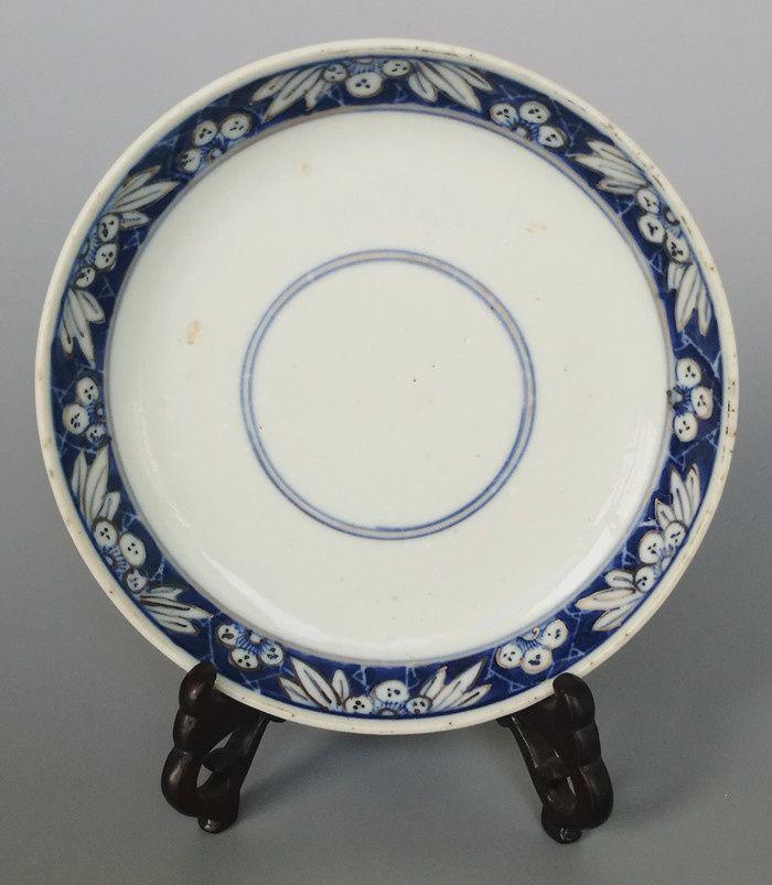 晚清第一家民用企业轮船招商局定制青花花卉描