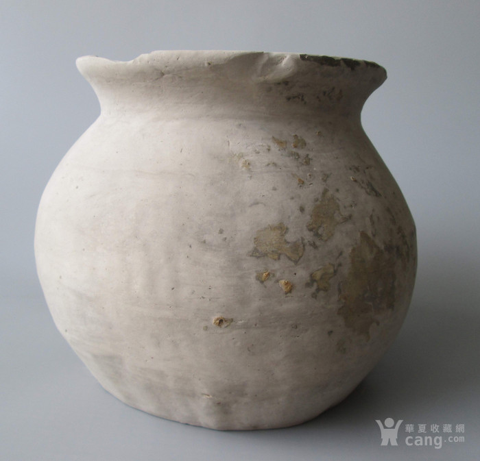 良渚文化泥质灰陶罐,口沿带刻画符号