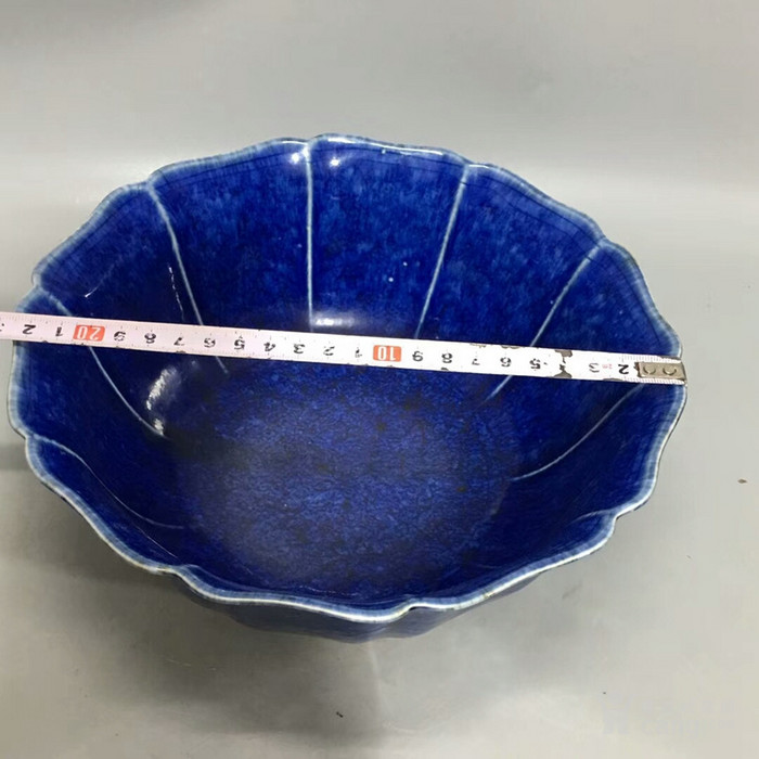 蓝釉碗