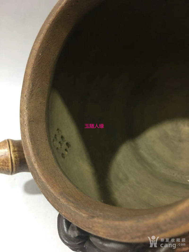 钱菊芳款竹编紫砂壶18x25