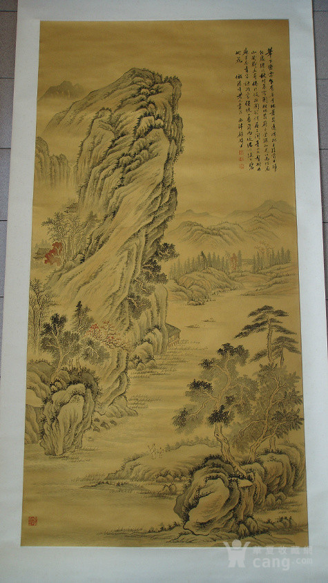 晚清民国画家 顾麟士 山水大中堂
