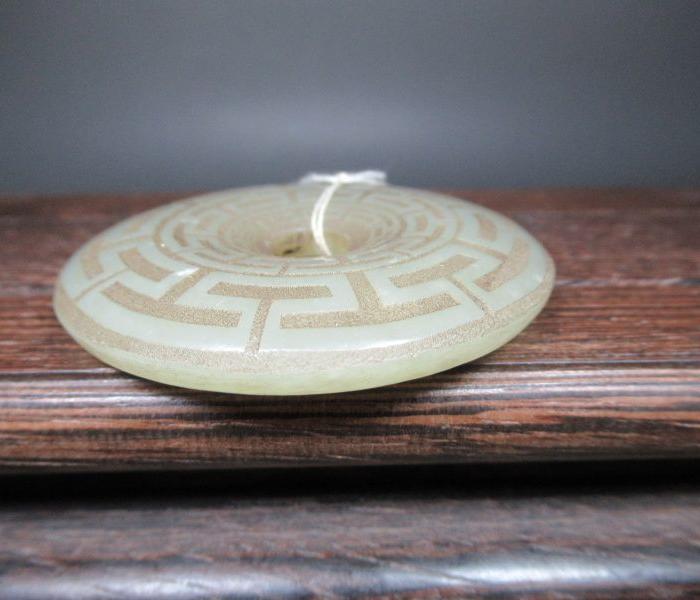 和田玉观音如来佛玉璧AA2322玉器古玩杂项