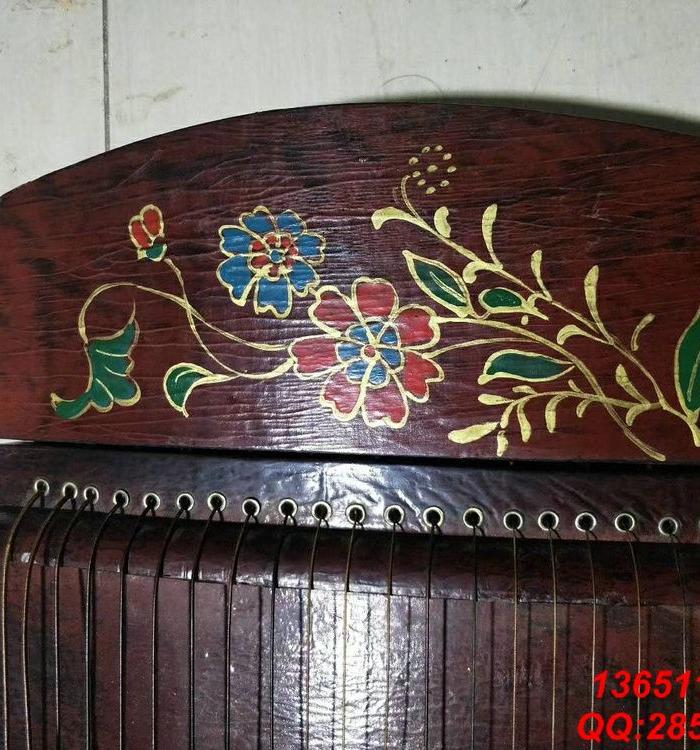 漆器古筝,长度1米2,编号w136056