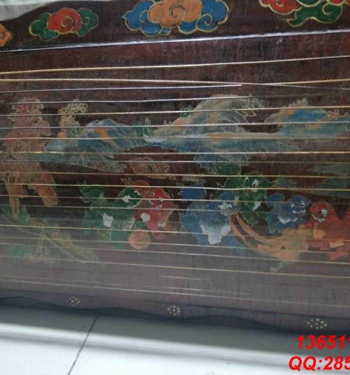 漆器古筝,长度1米2,编号w136056